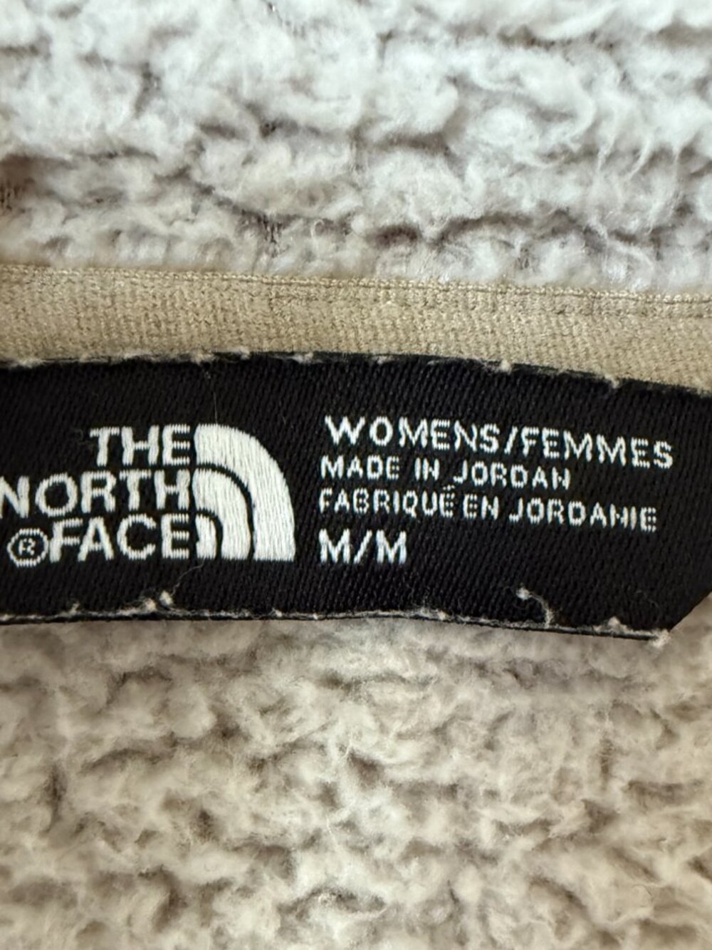 The North Face Fleece Vest Size M Beige Zip Up Sherpa Style - Picture 2 of 2